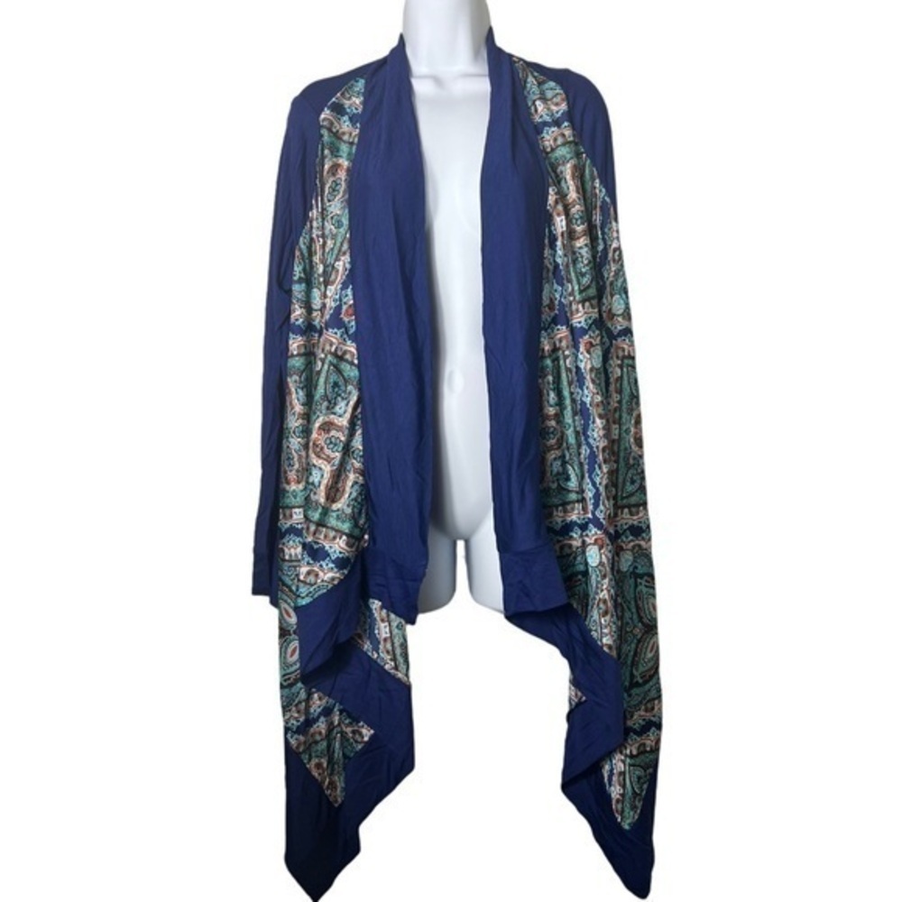 Vertigo Satin Panel High/Low Cardigan